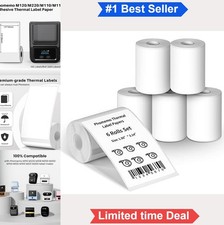 Thermal Label Sticker 1.96 x 3.14 Inch 6 Rolls 540 Labels Self Adhesive