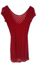 Free People Gypsy Lace Crocheted Bodycon Dress Womens XS Scoop Back Bohemian