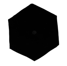 Deluxe Doctoral Graduation Tam 6 Sided with Button,Black Velvet Doctorate Cap