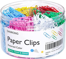 1170 PCS Colored and Assorted Size Paper Clips Set, Small Medium Large