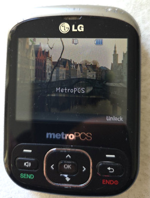 ********** WORKING LG Imprint MN 240 Slider Cell Phone Black Metro PCS & BATTERY