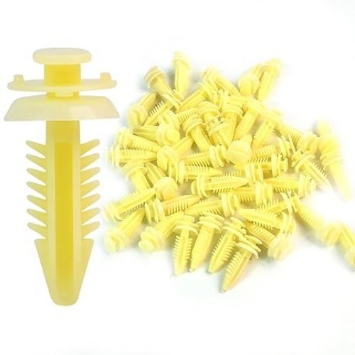 50pcs Door Panel Clips, Premium Nylon Retainer Fasteners, Anti-Rattle Fender & I