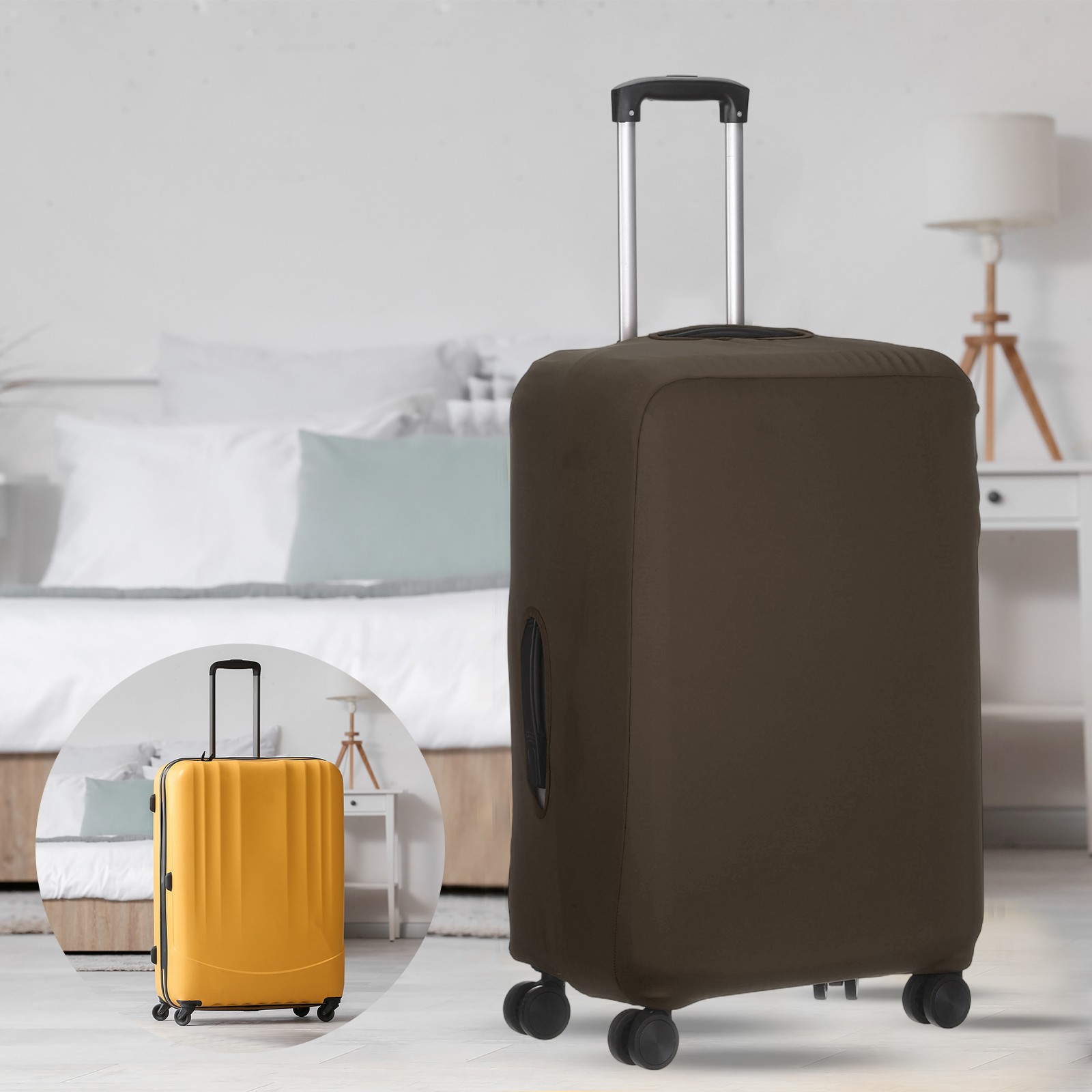 Luggage Cover Suitcase Covers for Luggage Fits 29-32 Inch Suitcase Dark Brown