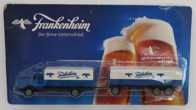 GRELL HO 1/87 TRUCK TRUCK TRAILER 1949 MAN BÜSSING 8000 BEERS FRANKENHEIM BOX
