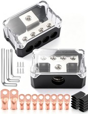 4 Way Power Distribution Block 1x 0/2/4 In 4x 4/8/10 Out 2Pcs