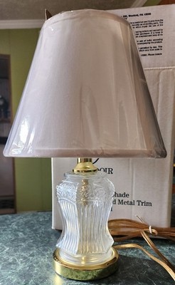 Vintage Style Brite Vienna Boudoir Crystal 14 Inch Lamp-Brass Finish/U.S.A