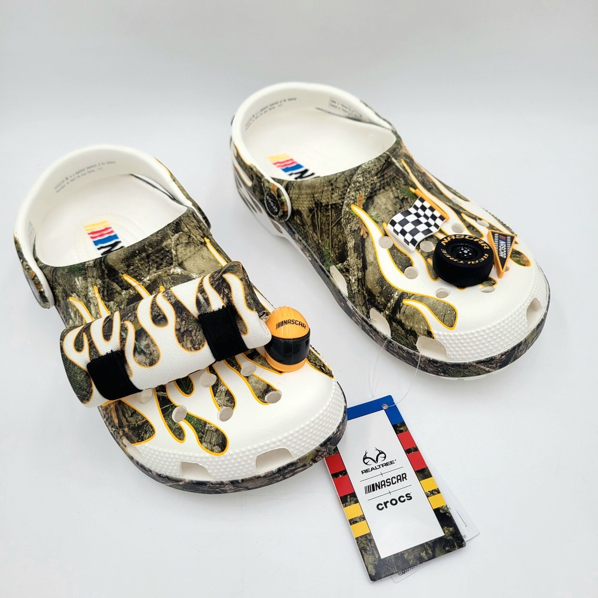 Crocs NASCAR Realtree Clogs Camo Racing Jibbitz Comfort‎ Slip On Men\'s 10 New arrival ? Get race-day-ready with the Nascar x Realtree  main image 3