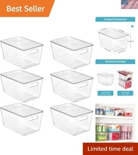 Large Stackable Storage Bins with Handles - Perfect for Any Room Organization