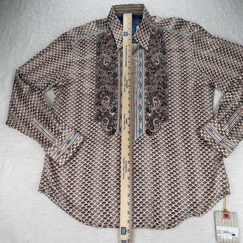 Robert Graham Mens Sz XL Knowledge Wisdom Truth Paisley Shirt - Picture 5 of 15