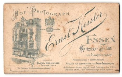 Fotografie Ernst Kessler, Essen, Ansicht Essen, Geschäftshaus mit Atelier in de 