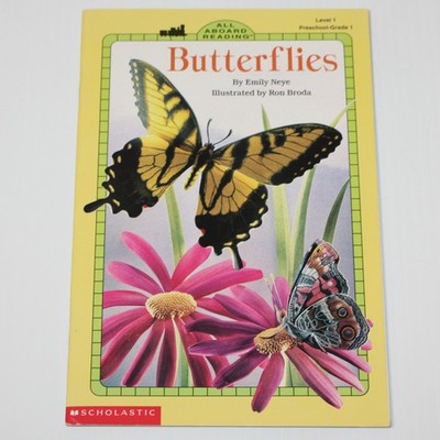 All Aboard Reading Level 1 Preschool Grade 1 Butterflies Children's Book by Neye