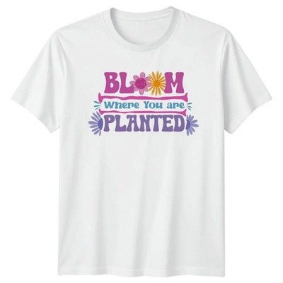 Blüte wo du gepflanzt T-Shirt Gartenarbeit Motivation Zitat Geschenk