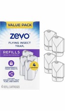 Zevo Flying Insect Trap, Fly Trap Refill Cartridges Twin Pack, 4 Cartridges