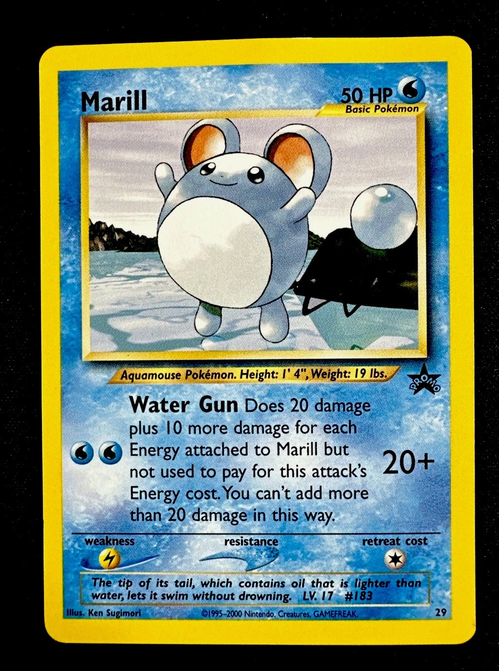 Marill Black Star Promo 29 LP Lightly Played Pokemon Card