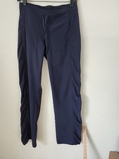 Athleta Drawstring Waistband Ankle Pant Navy Blue Size 4 B Tall