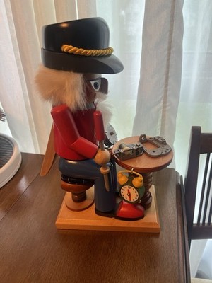 Steinbach Clock Maker Nutcracker Music Box 13'' Germany Excellent