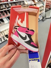 Nike Court Borough Mid 2 Girls Sneaker US 4 Pink/Black/White Mid Top Strap