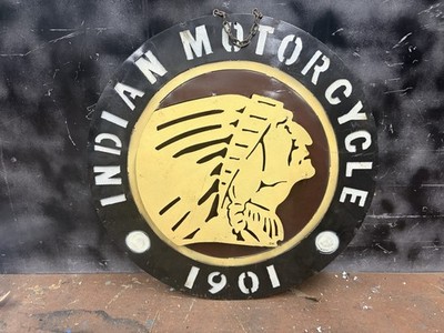 Indian Motorcycle Chief  1901 3D Wall Sign Round 23 