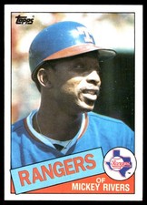 Mickey Rivers 1985 Topps #371 Texas Rangers MLB READ FREE SHIPPING AutographDen