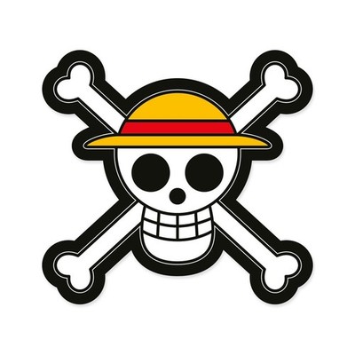 One Piece Strohhutbande Dekokissen Jolly Roger 33 cm Totenkopf Pirat Crew OVP