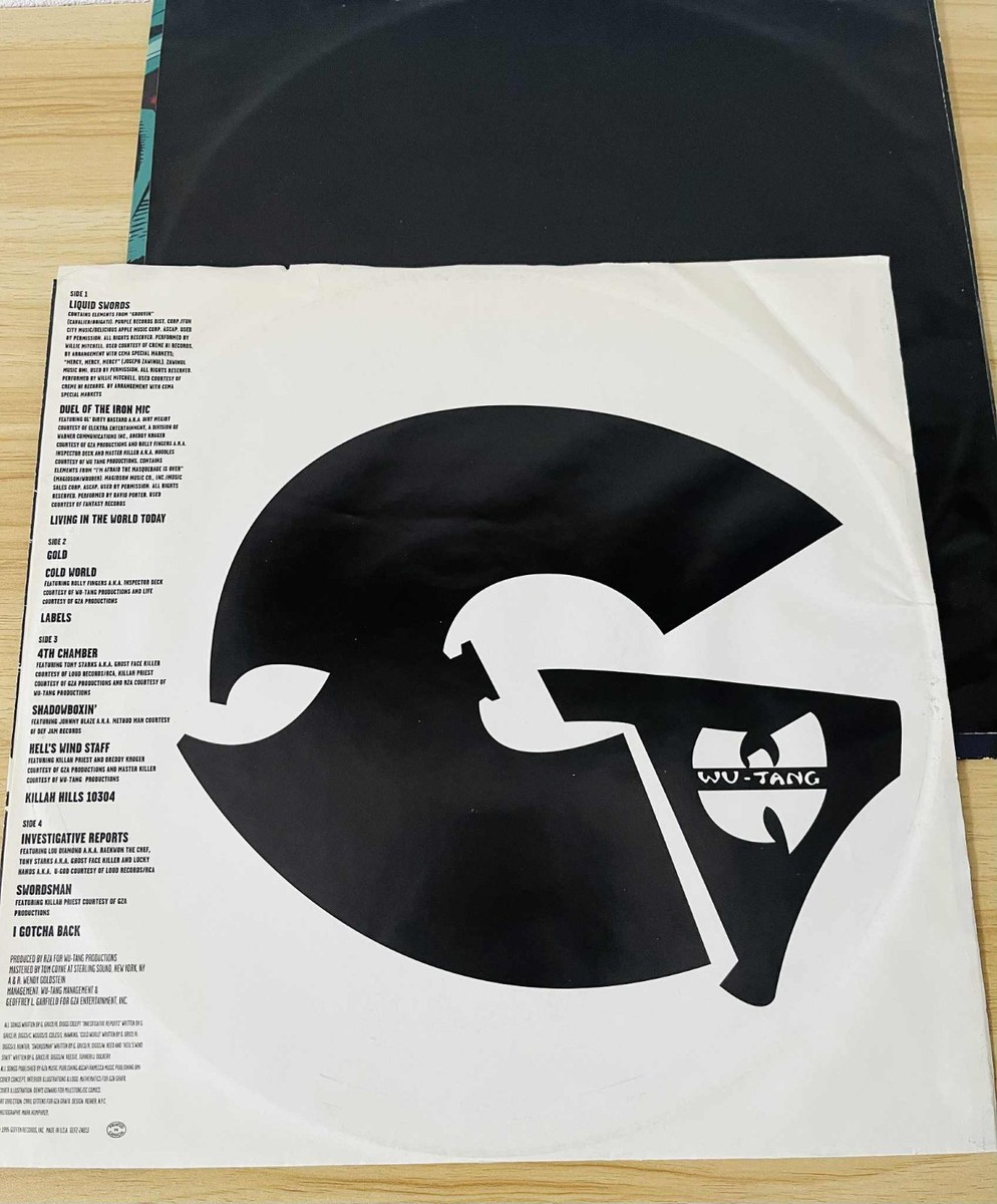 Genius / GZA Liquid Swords 1995 US Original 2LP BLACK Vinyl Geffen