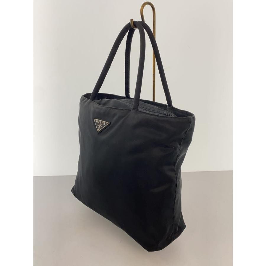 Prada Black Solid Leather Shoulder Bag B6245 Vint… - image 2
