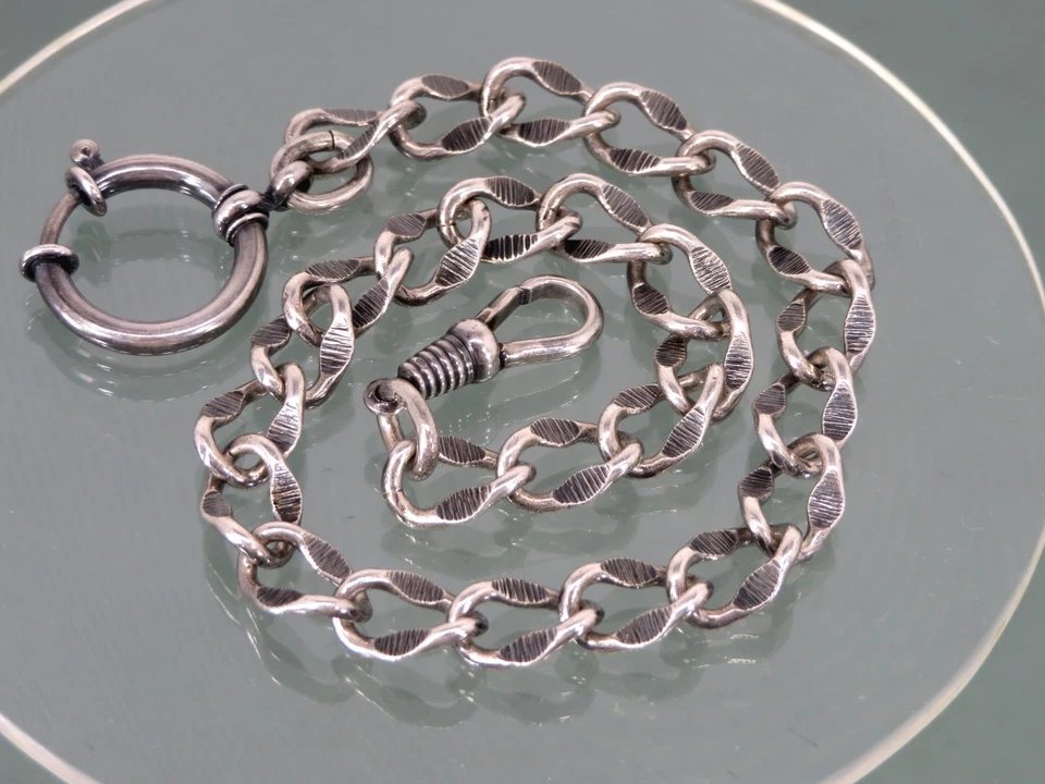 Collana Da Orologio Art Deco CHATELAINE IN ARGENTO - Immagine 2 di 4