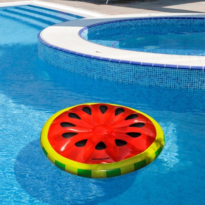 Swimline 65'' Watermelon Slice Inflatable Pool Float 2-Person Red Green Lounger