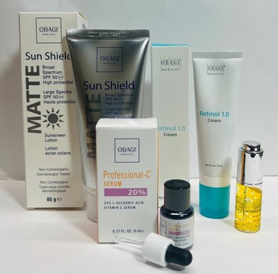 OBAGI Sunshield SPF50-Retinol 1.0-C-20%-Daily Hydro Drops 4 pcs NEW AUTHENTIC
