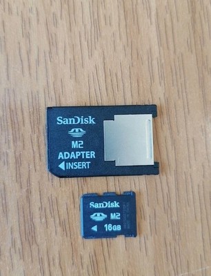 SanDisk Memory Stick Micro (M2) 16GB memory card with Memory Stick PRO Duo...