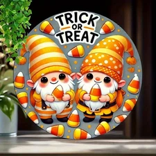 1PC UV-Resistant Aluminum Wall Art - Round Metal Tin Sign with Pre-Drilled Holes