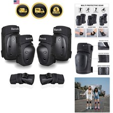 Adult Knee Pads Elbow Pads Wrist Guards for Adult Kids 6 in 1 Protective Gear...