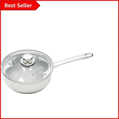 20,5 cm Edelstahl Eierpochierer mit BPA-freien Pods - perfektes Frühstücksgeschenk