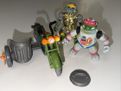 Vintage 1989 Ninja Turtle TurtleCycle Sewer Cycle TMNT Lot With 2 Vtg Figures