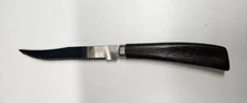 Vintage Quikut 8" Serrated Blade Steak Knife Faux Wood