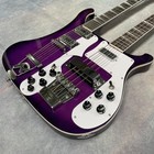 pURPLE Double Neck Electric Bass 12+4s With Hardcase Free Shipping