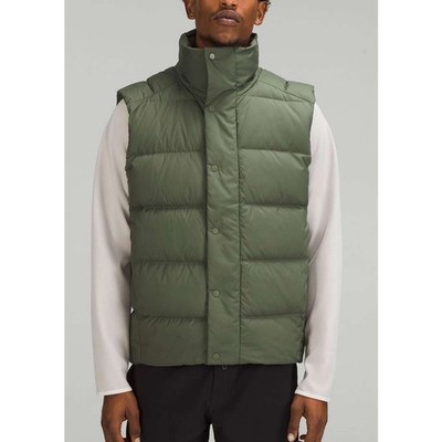 Lululemon Mens Wunder Puffer Vest Size Large Olive Green Outdoor Gorpcore Street