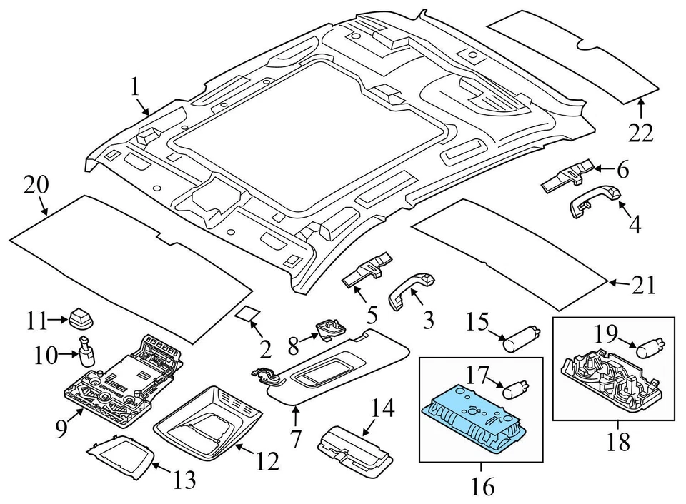 BMW 550I GT XDRIVE 2011-2013 - Luz de lectura interior cúpula central trasera 9163699 Foto 4 de 4