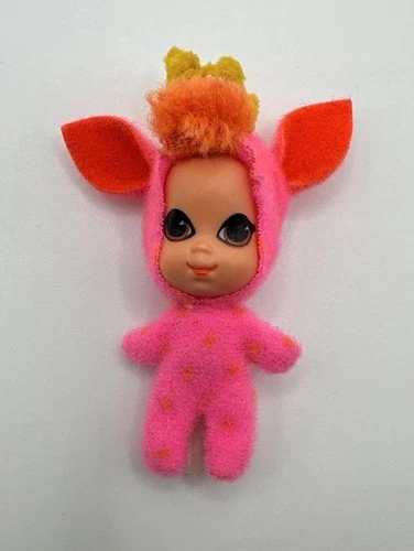 Vintage Mattel Liddle Kiddle Animiddle Dainty Deer Pink Doll Figure 1969