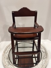 Vintage Wooden Baby Doll High Chair With Tray 15  
