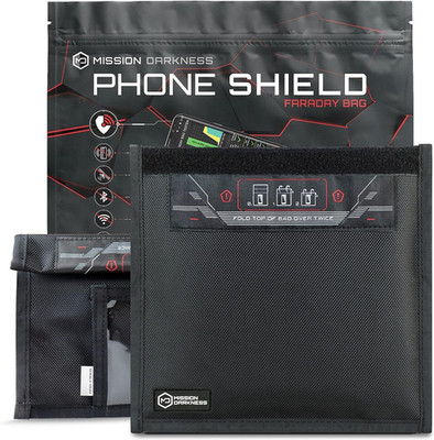 Non-Window Faraday Bag for Phones (2-Pack) // Signal Blocking Bag Prevents Hacki
