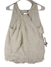 Donna Karan Womens Twist-Front Halter Top Blouse Sleeveless Size S White