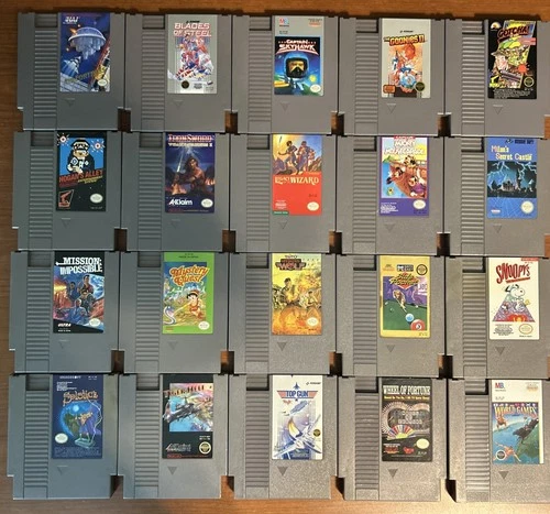 Lot of 20 Nintendo NES Game Cartridges — Tested/Working/Cleaned — See Desc.