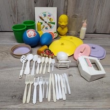 Vintage Play Kitchen Toy Set with Utensils, Accessories, and More