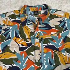 REI Co Op Trailmade Camp Shirt Mens XL Hawaiian Floral Vacation Nylon Blend