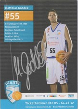 Original Autogramm Matthias Goddek Giants D&uuml;sseldorf /// Autogramm Autograph sig