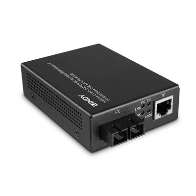 LINDY 25119 Media-Konverter SC 10/100/1000 Base-T an 1000 Base-FX, Multimode