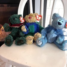 Ty Vintage 1993 Bear Lot of Three. The Attic Treasures Collection.