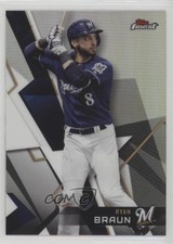 2018 Topps Finest Refractor Ryan Braun #88 7wf