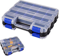 Doppelseitig Sortimentskasten, 34 FäCher Kleinteile Organizer Mit Abnehmbarer Tr